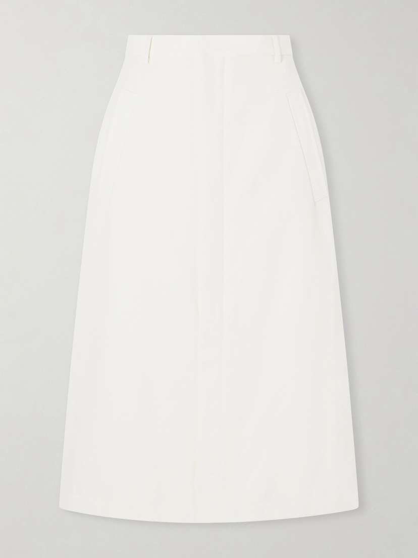 Auralee Wool, Cotton And Linen-blend Skirt