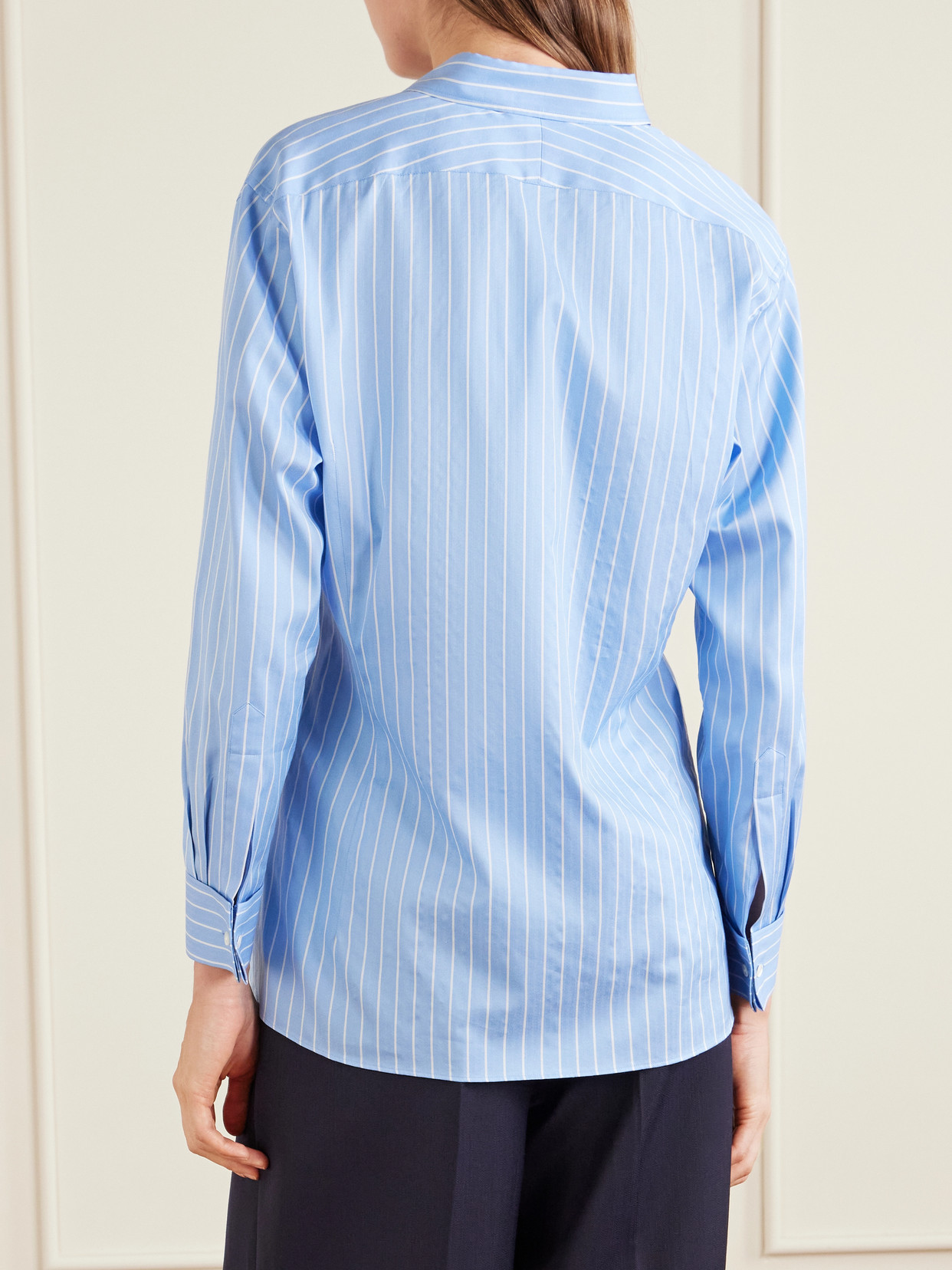 Striped Cotton And Silk-Blend Shirt