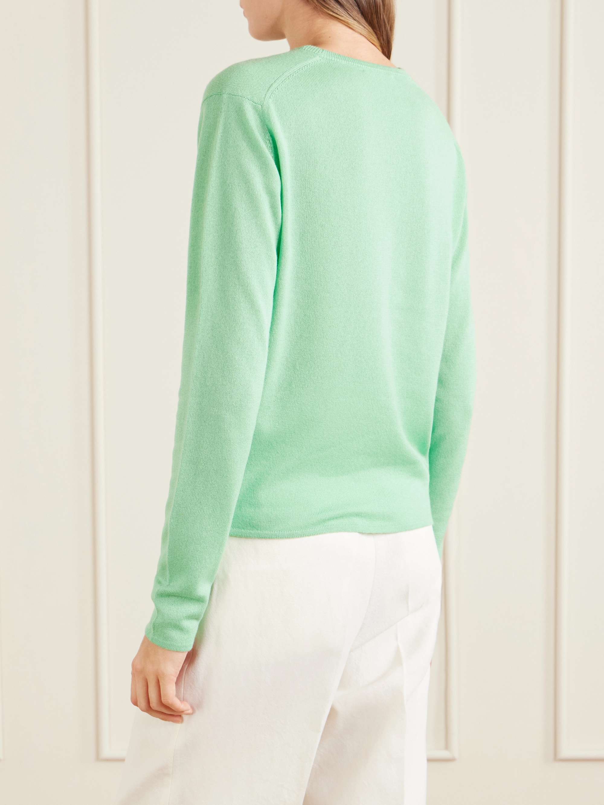 AURALEE ミントグリーン クルーネックセーター AURALEE Cashmere and silk-blend sweater | NET-A-PORTER