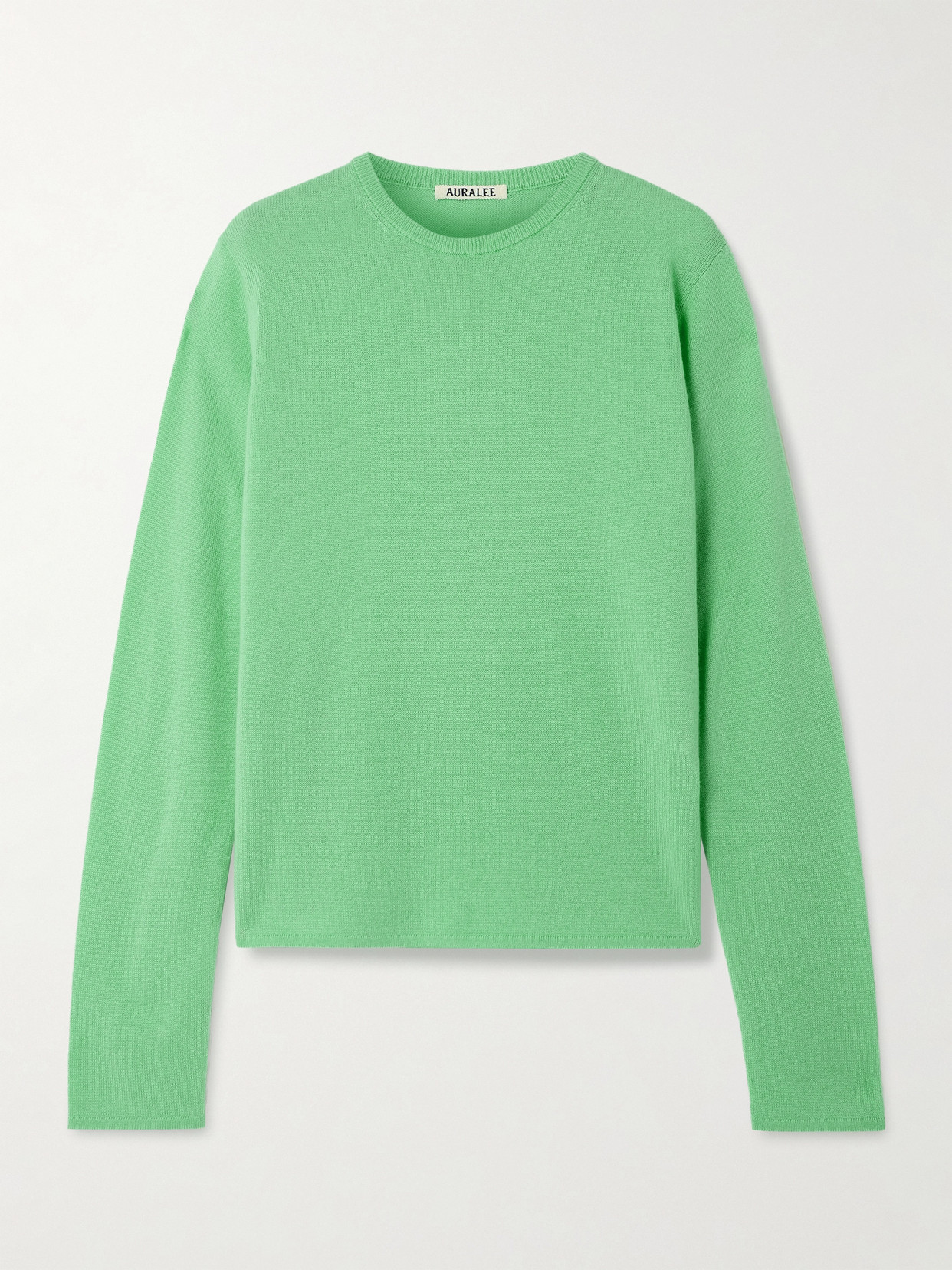 Auralee Cashmere And Silk-blend Sweater In Green
