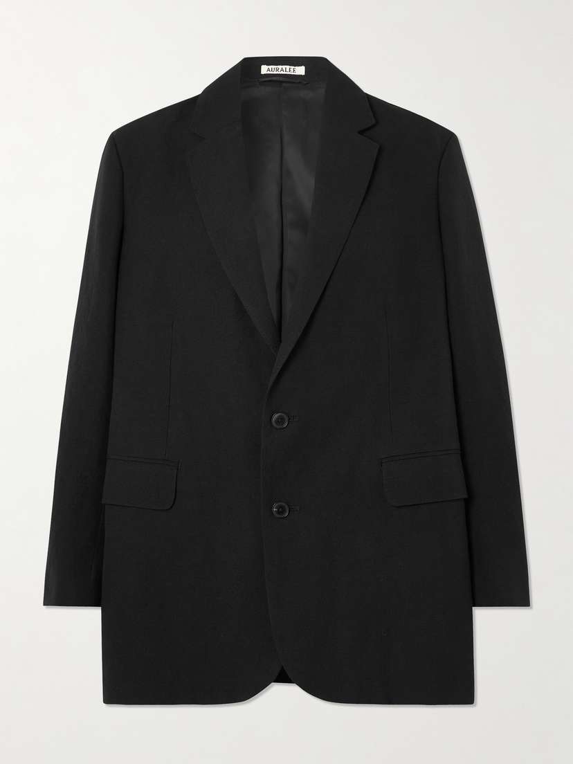 Auralee Oversized Wool, Cotton And Linen-blend Oxford Blazer