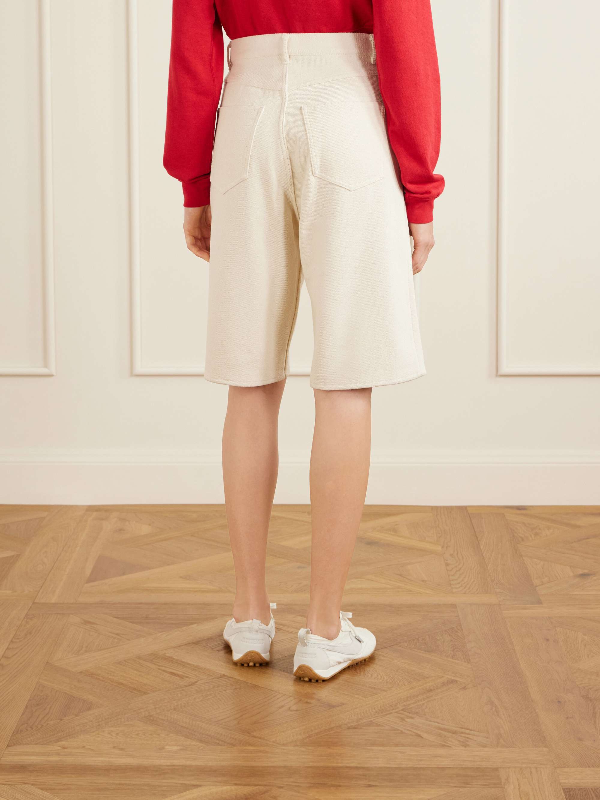 AURALEE Silk-denim shorts | NET-A-PORTER
