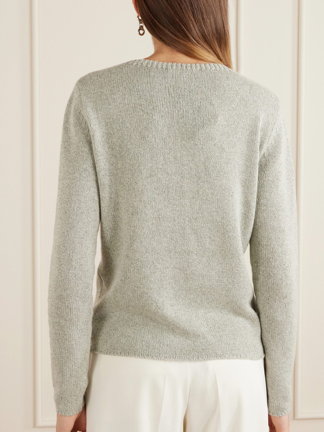 Mélange Cashmere And Silk-Blend Sweater