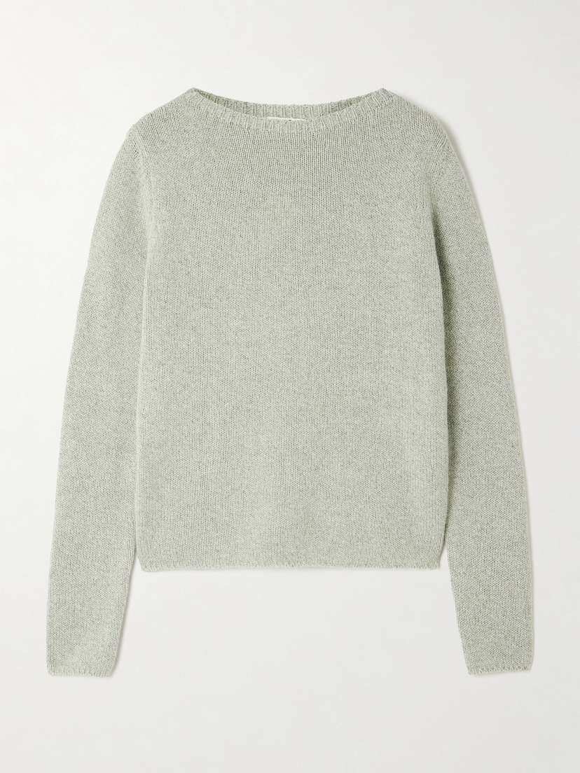 Auralee Mélange Cashmere And Silk-blend Sweater