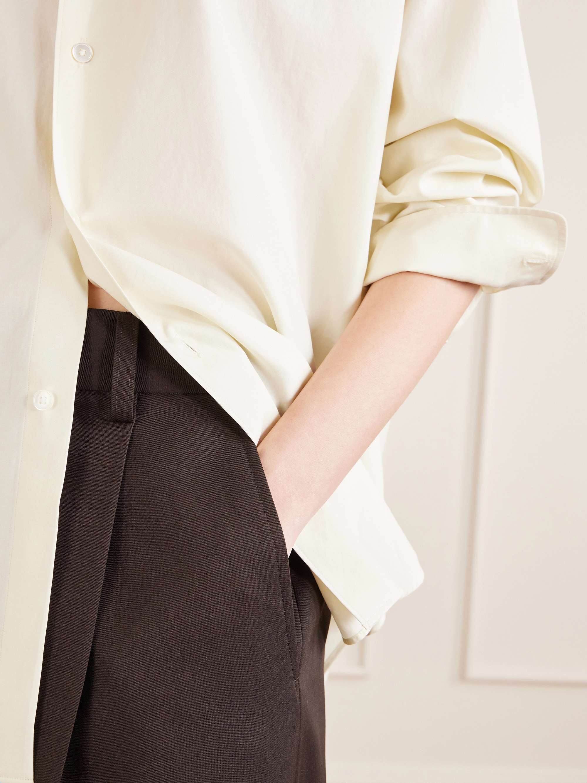 AURALEE Finx cotton-twill shirt | NET-A-PORTER