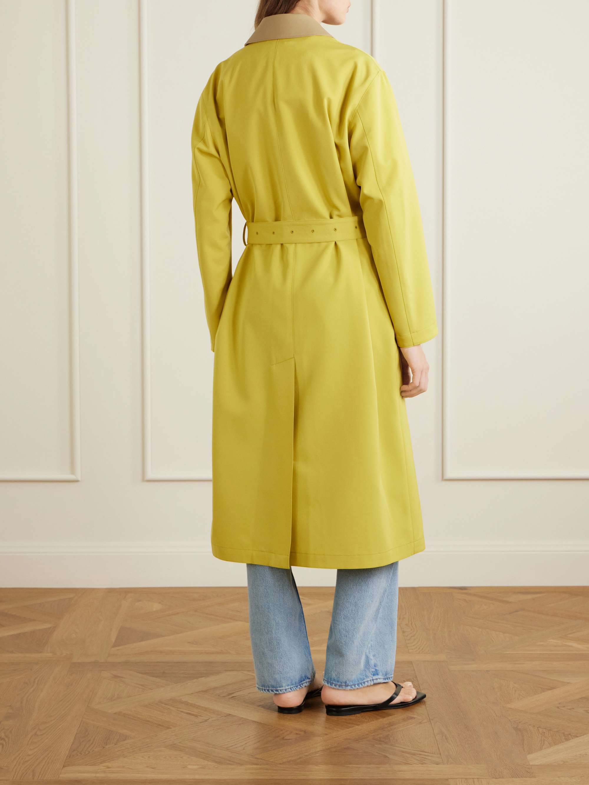 AURALEE Belted wool-canvas trench coat | NET-A-PORTER
