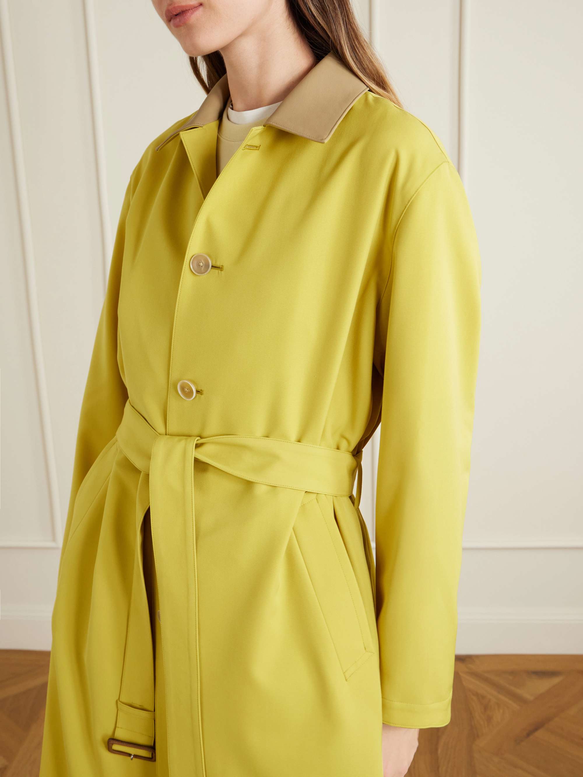 AURALEE Belted wool-canvas trench coat | NET-A-PORTER