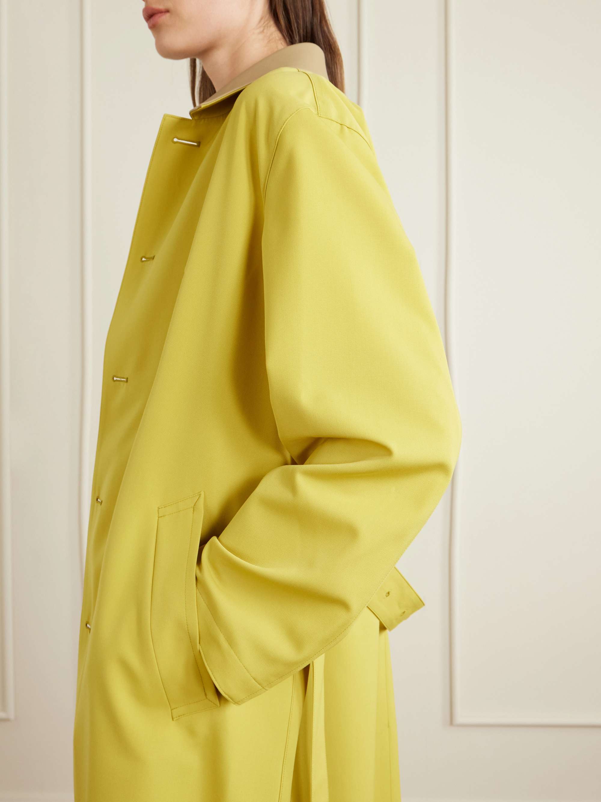AURALEE Belted wool-canvas trench coat | NET-A-PORTER