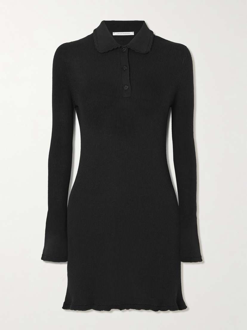 Cecilie Bahnsen Botka Ribbed Merino Wool Mini Dress