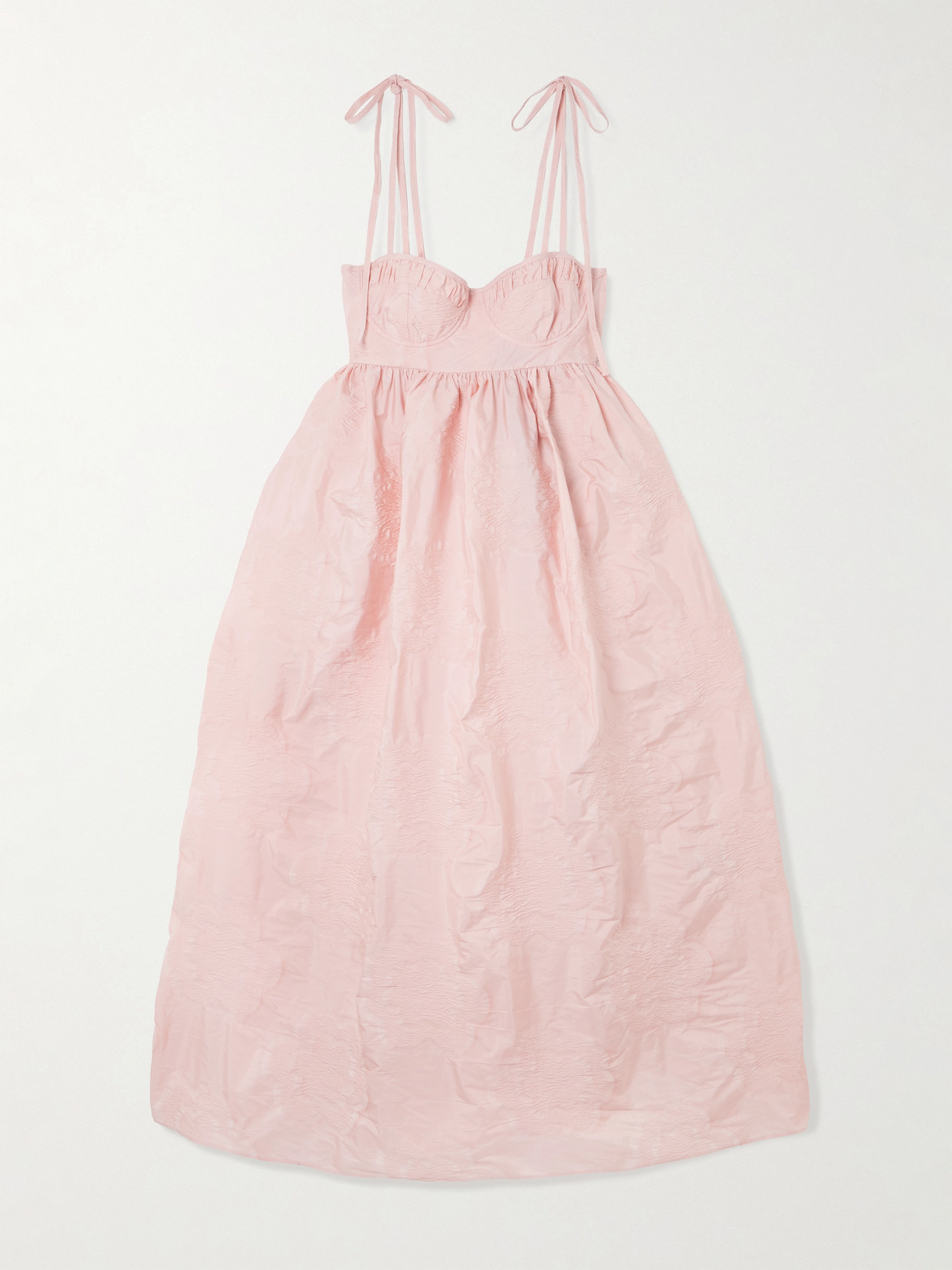 Cecilie Bahnsen Alena Jacquard Midi Dress In Pink