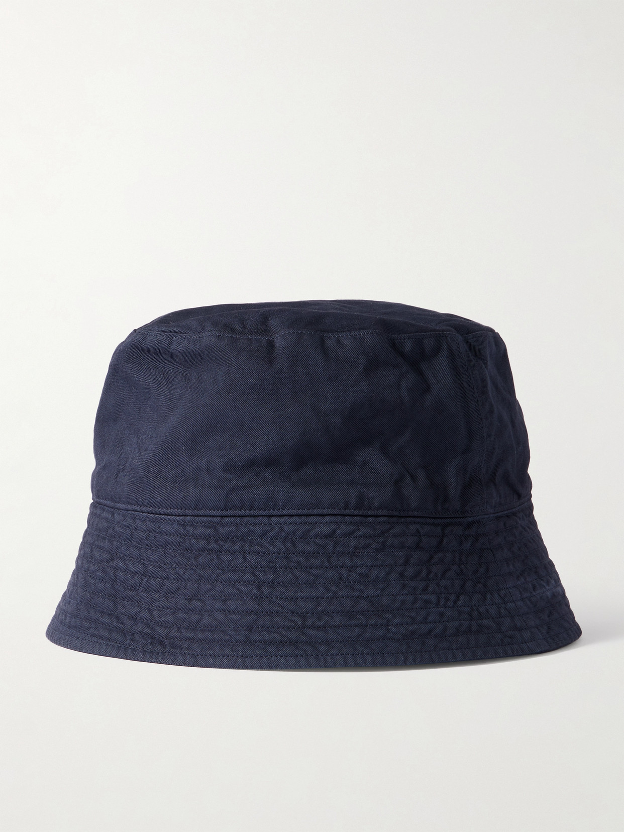 Auralee + Kijima Takayuki Finx Cotton-twill Bucket Hat In Blue