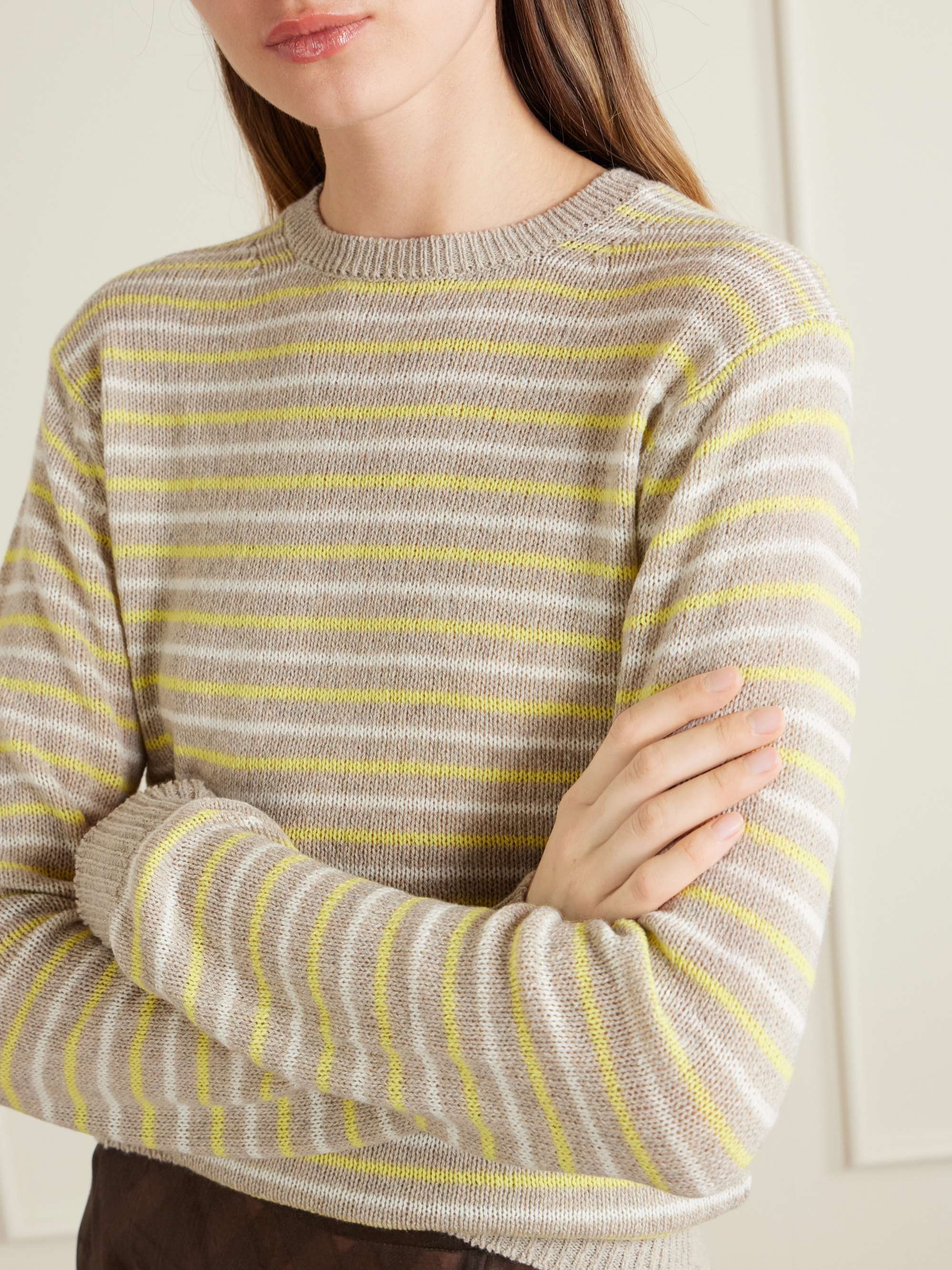 AURALEE Striped cashmere sweater | NET-A-PORTER