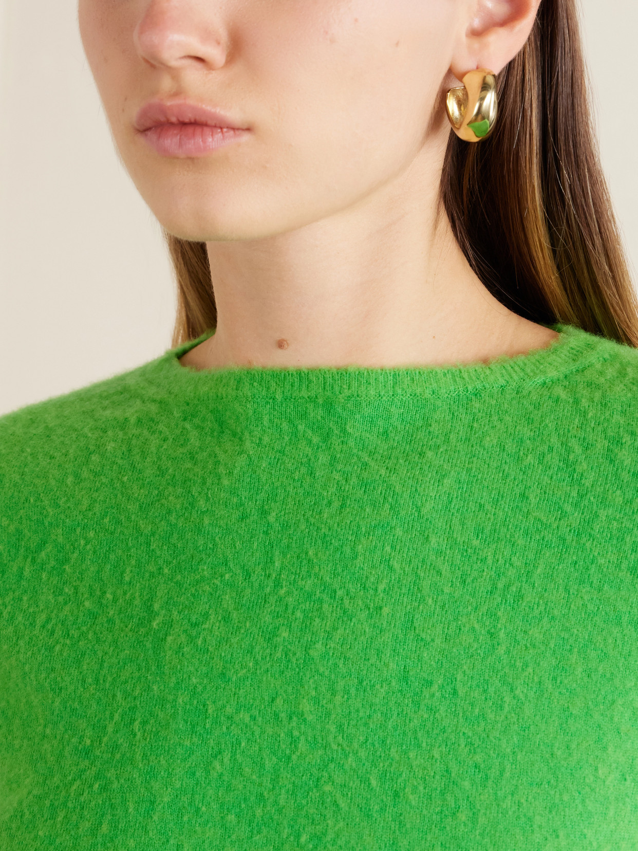 Brushed Cashmere And Cotton-Blend Sweater