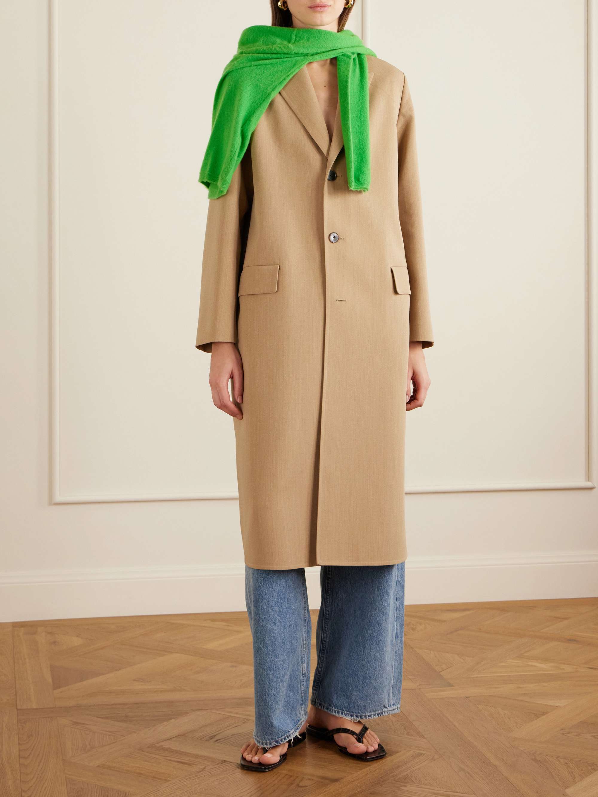 AURALEE Brushed cashmere and cotton-blend sweater | NET-A-PORTER
