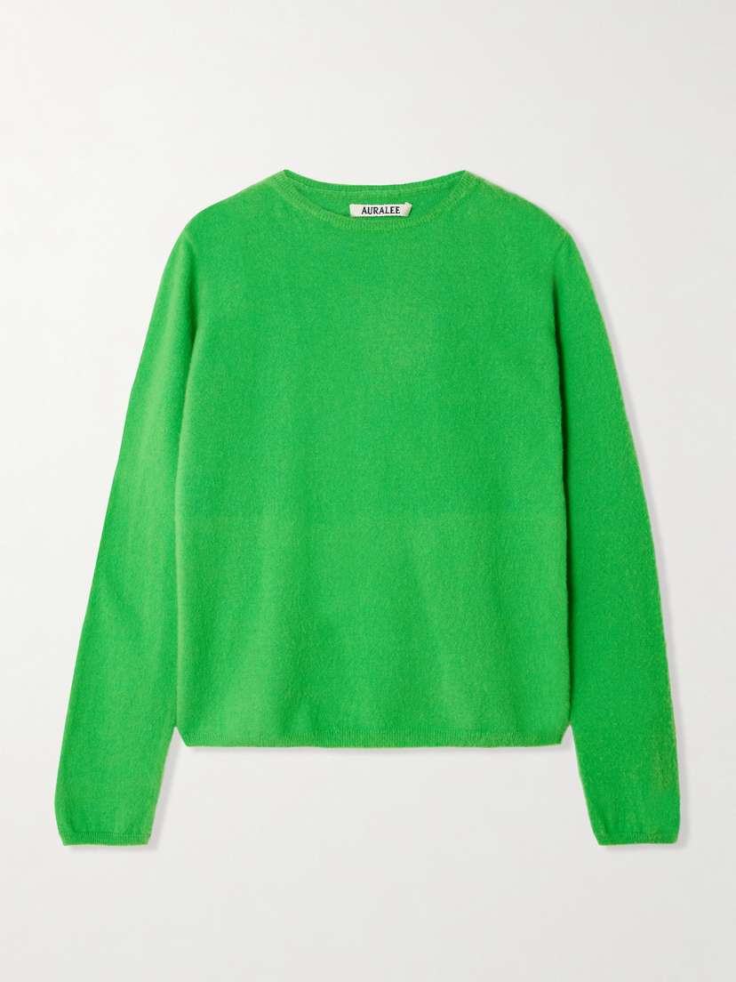 Auralee Brushed Cashmere And Cotton-blend Sweater
