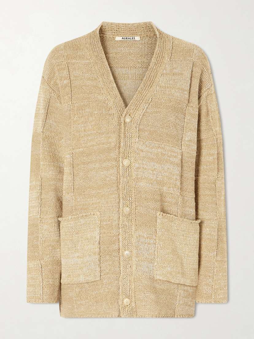 Auralee Cotton And Linen-blend Cardigan