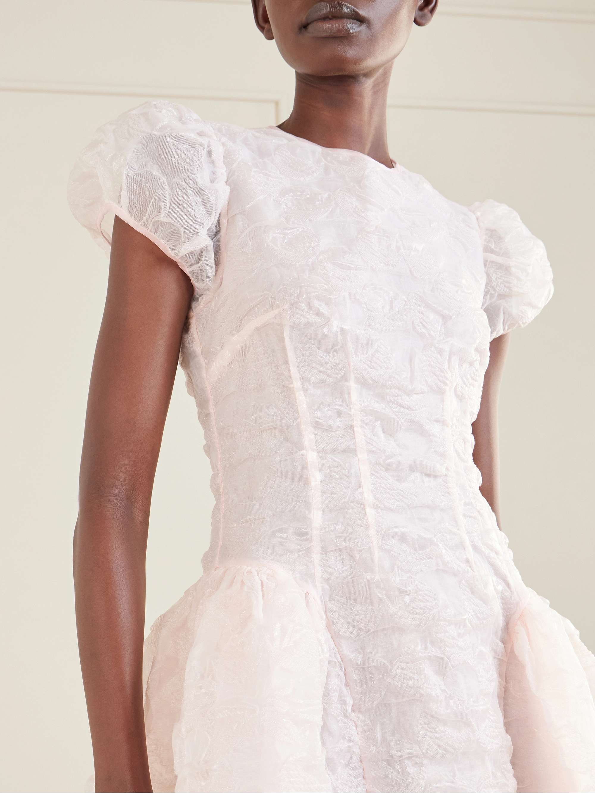 CECILIE BAHNSEN Cleopatra matelassé organza midi dress | NET-A-PORTER