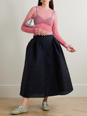 Cecilie Bahnsen Ruffled knit sweater
