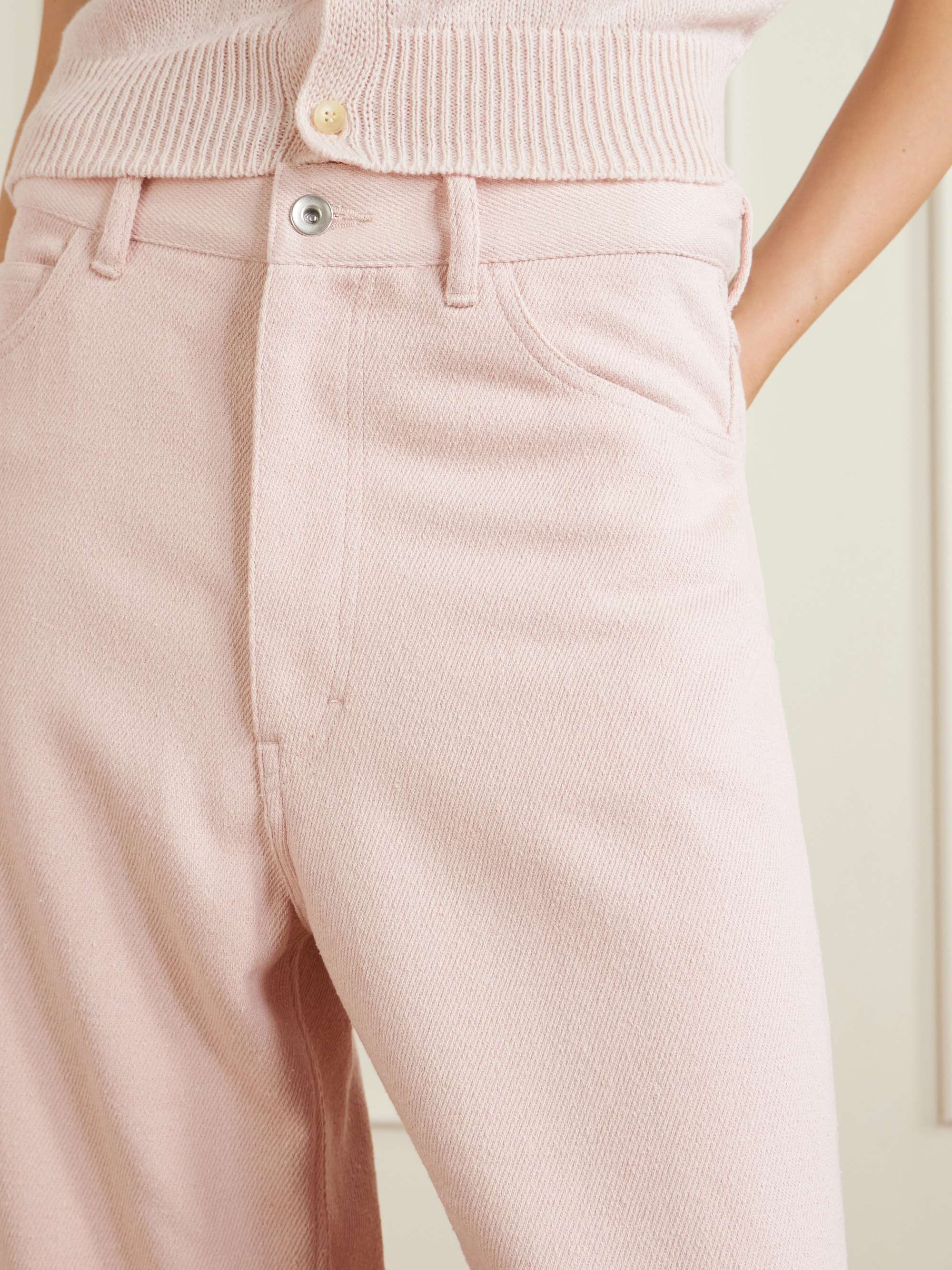 AURALEE Wide-leg silk jeans | NET-A-PORTER