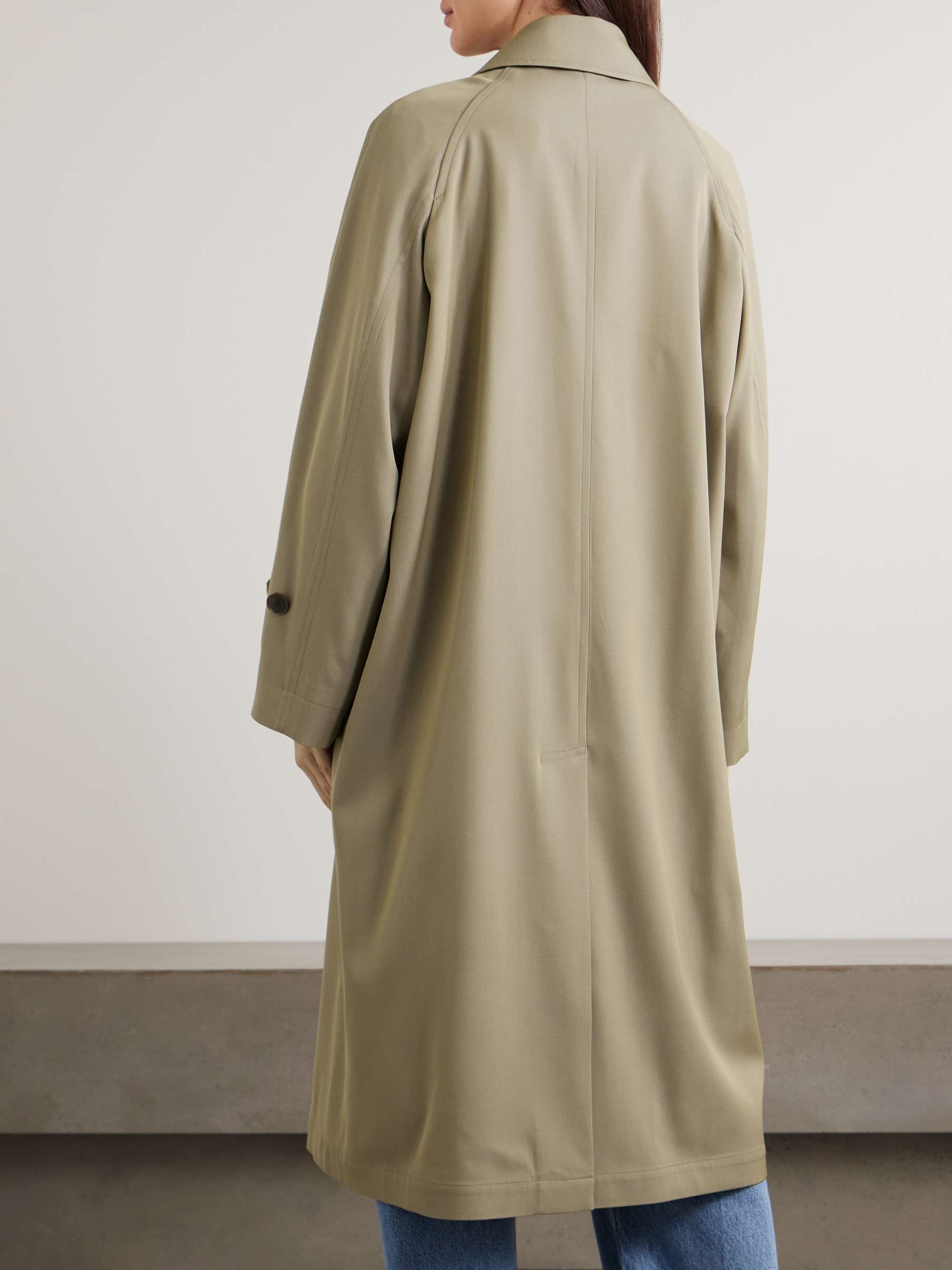 AURALEE TRENCH COAT size0 オーラリー AURALEE Wool-gabardine trench coat | NET-A-PORTER