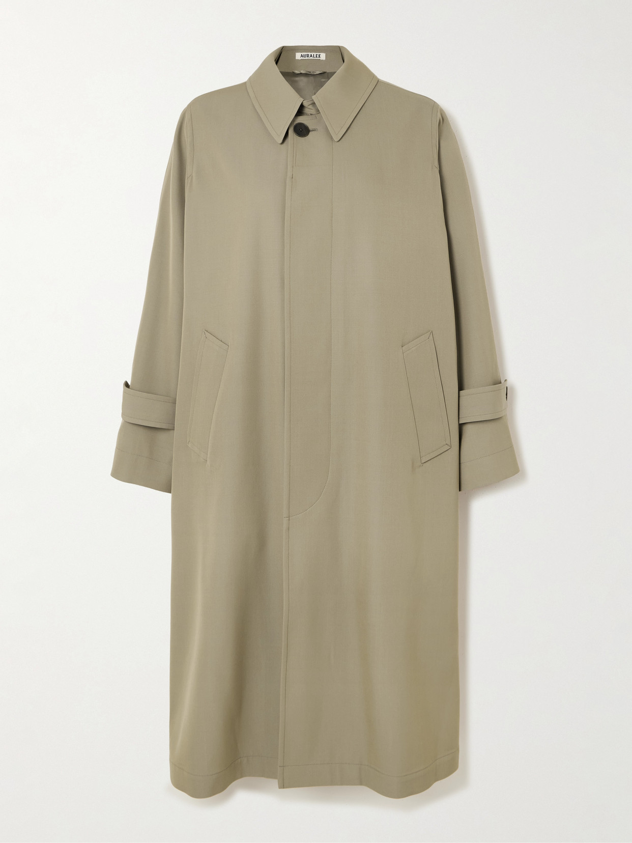 Auralee Wool-gabardine Trench Coat In Brown