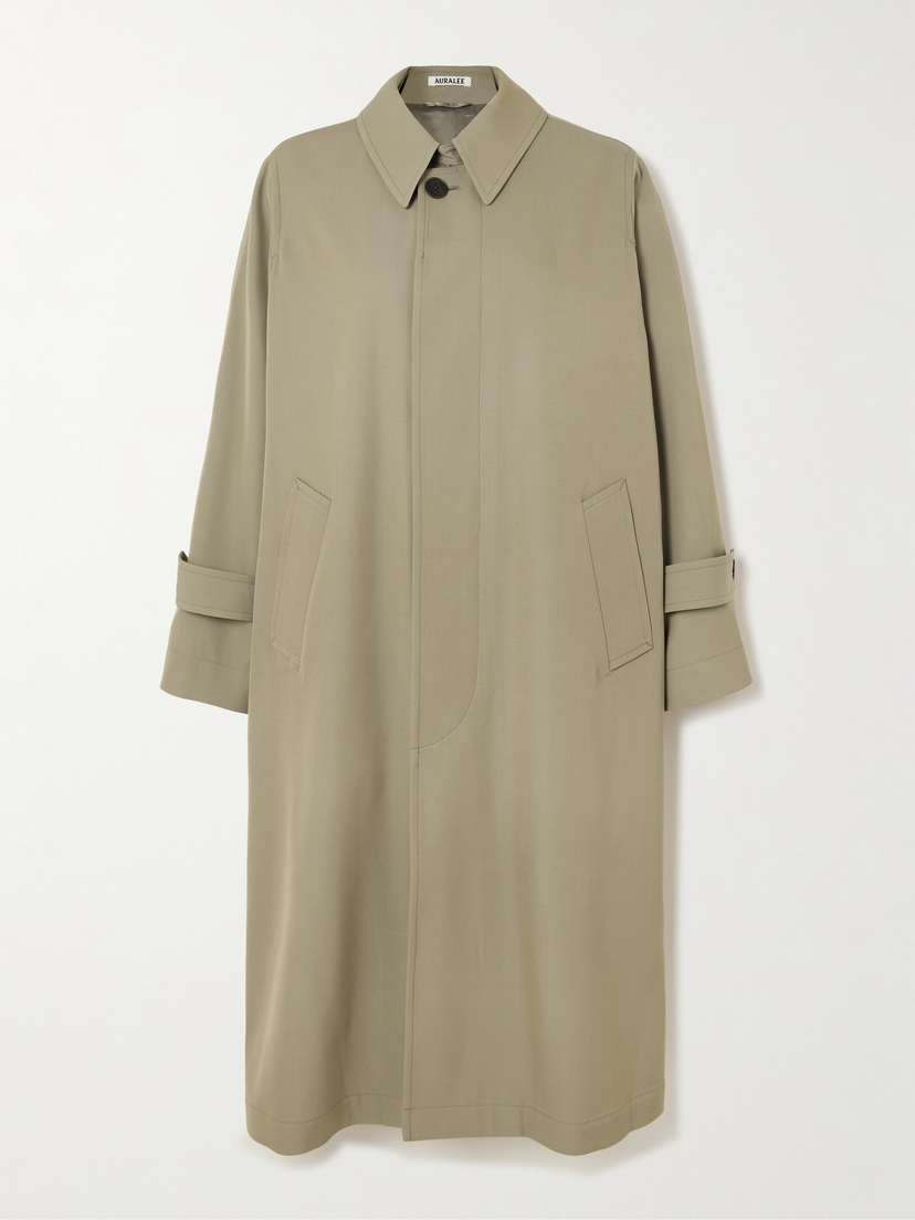 Auralee Wool-gabardine Trench Coat