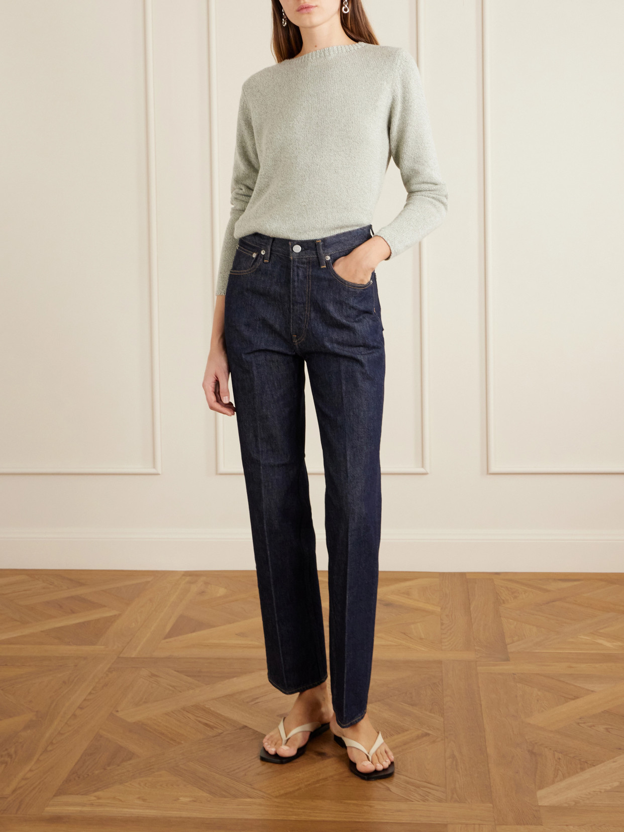 Hard Twist Mid-Rise Straight-Leg Jeans