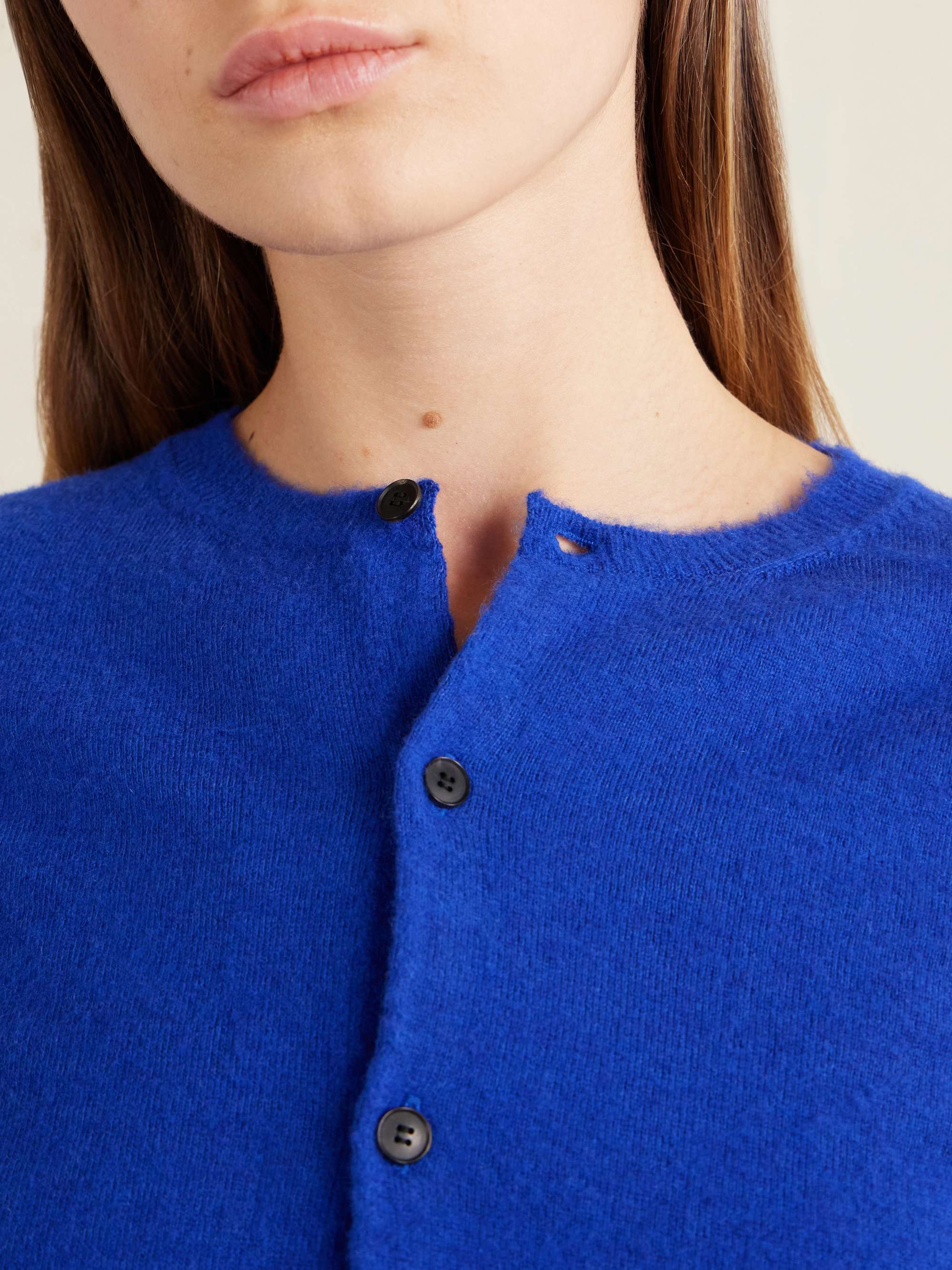 AURALEE Brushed cashmere and cotton-blend cardigan | NET-A-PORTER