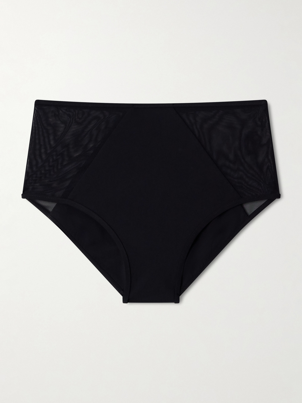 Kiki De Montparnasse Peep Show Tulle-trimmed Bikini Briefs In Blue