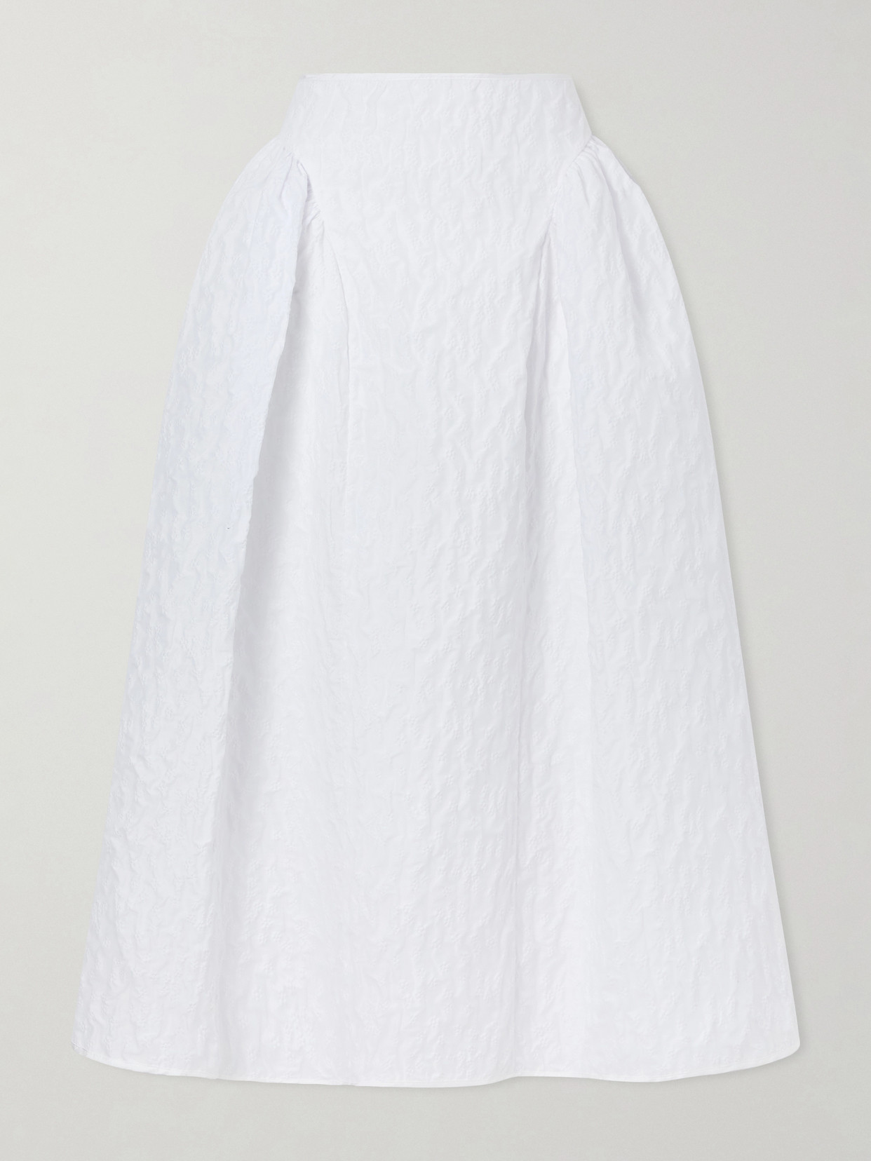 Fabiola Cotton-Blend Cloqué Midi