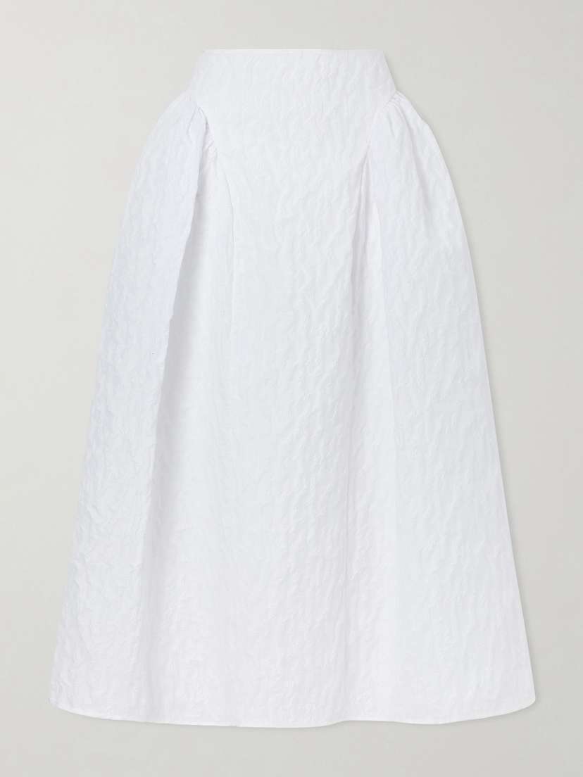 Cecilie Bahnsen Fabiola Cotton-blend Cloqué Midi Skirt