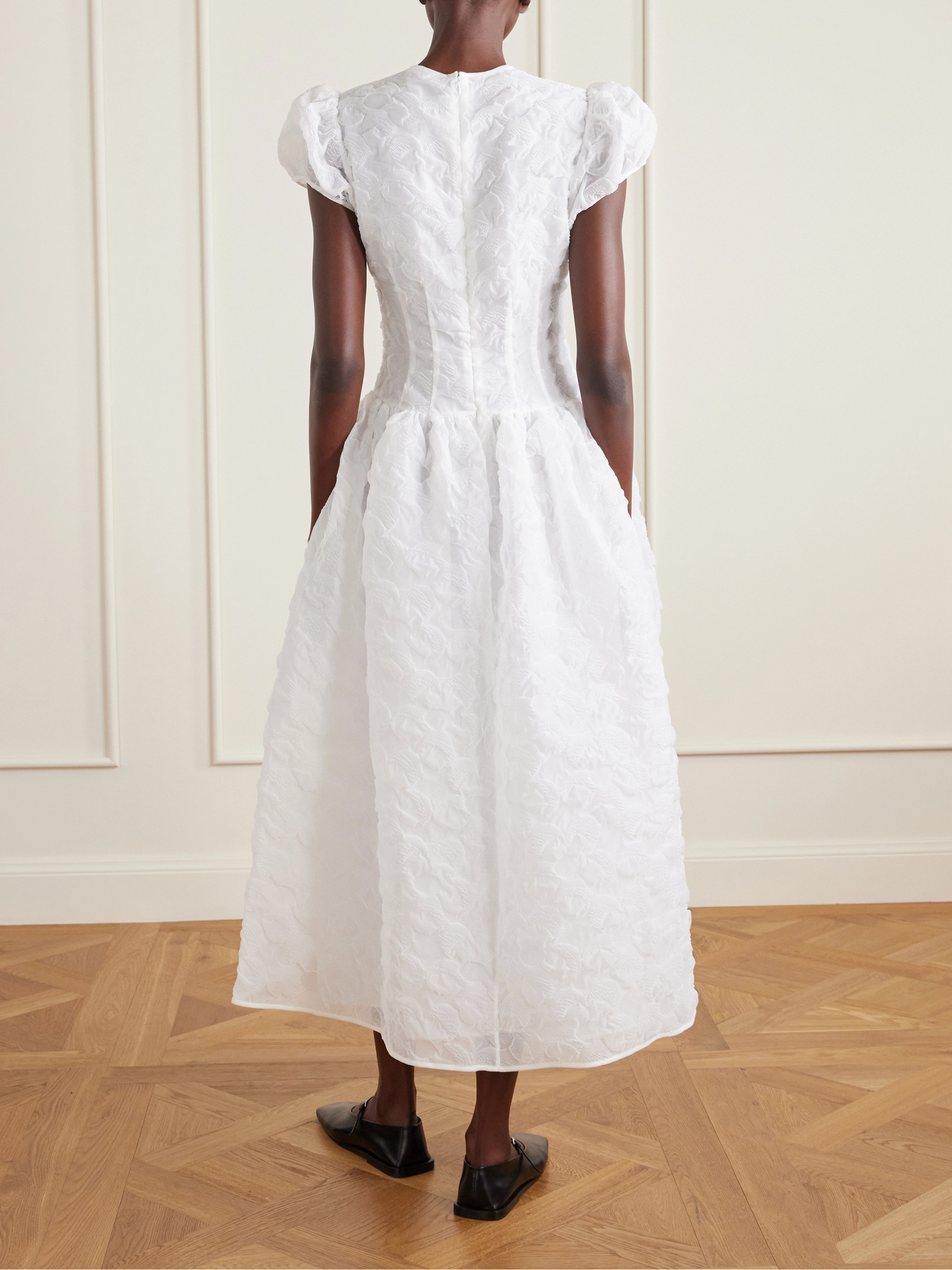 Cecilie Bahnsen - Cleopatra matelassé organza midi dress | Plush