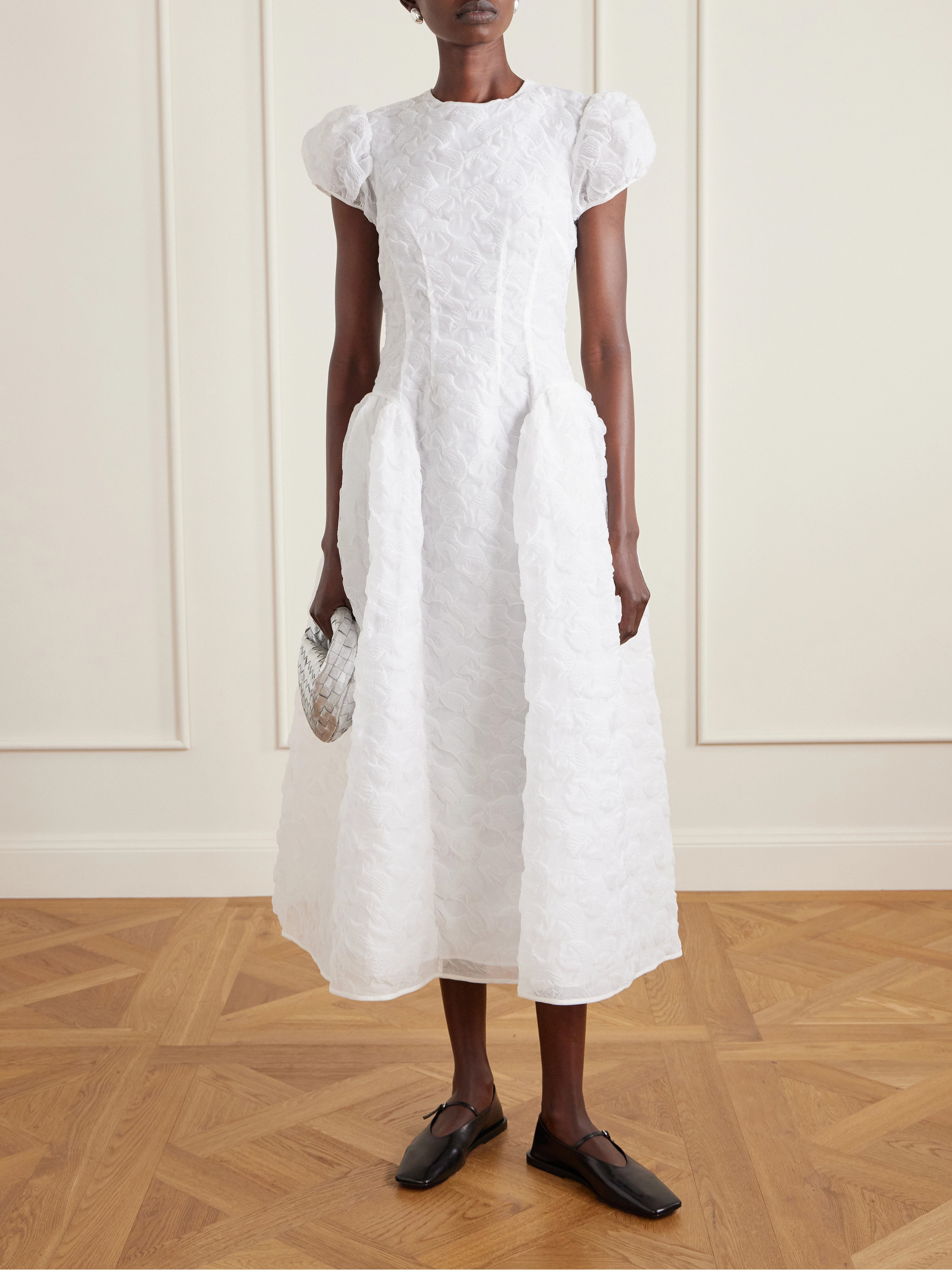 Cecilie Bahnsen - Cleopatra matelassé organza midi dress | Plush