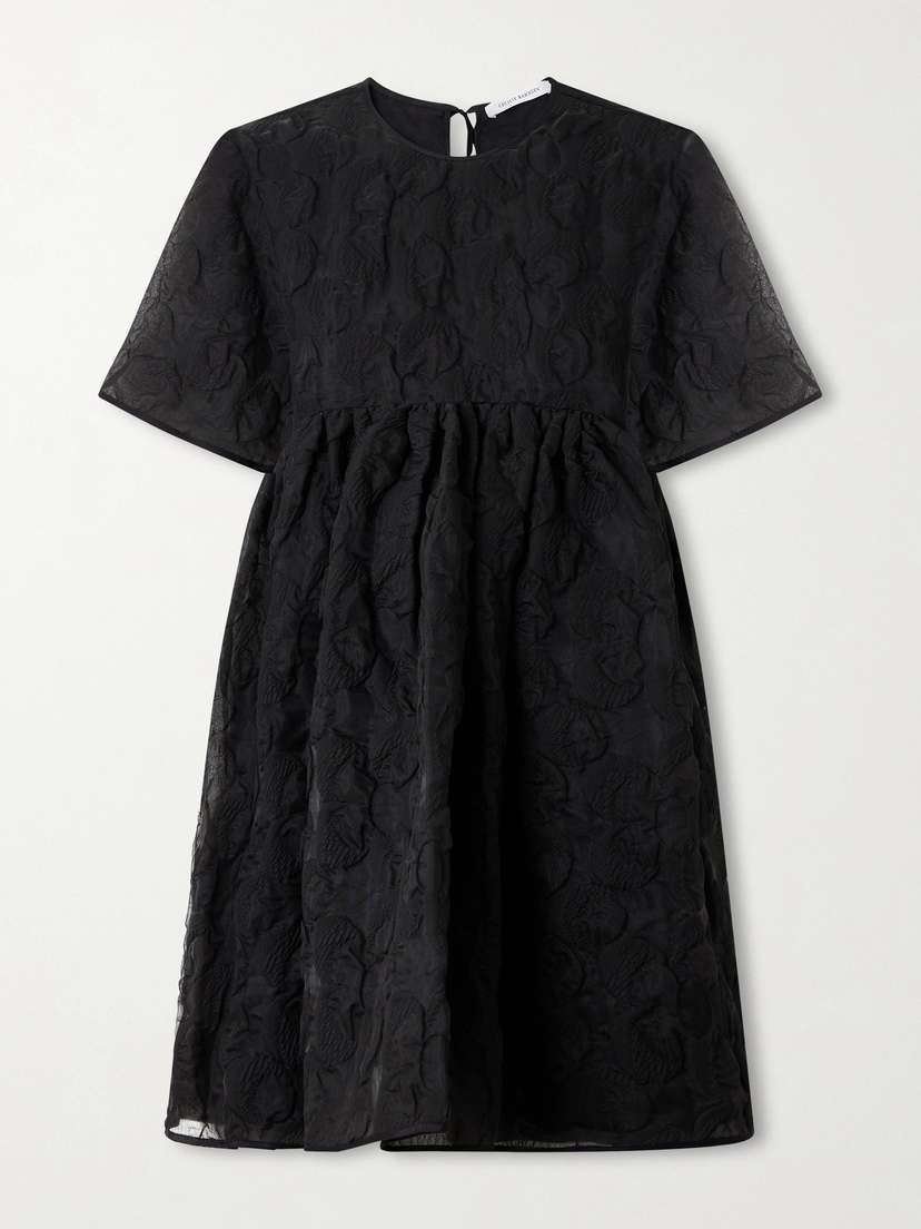 Cecilie Bahnsen Britney Tie-back Matelassé Mini Dress