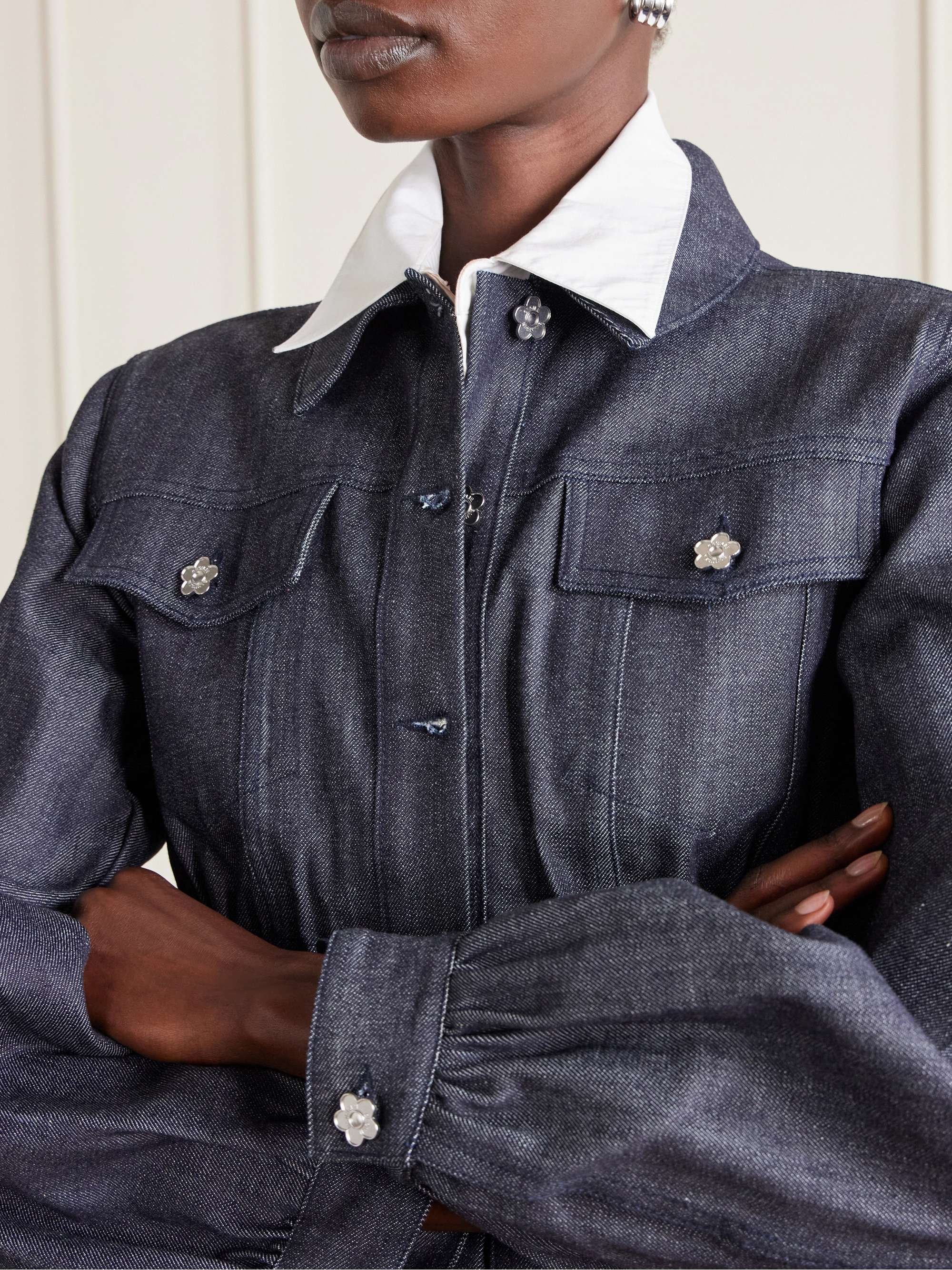 CECILIE BAHNSEN CBcandida peplum denim jacket | NET-A-PORTER