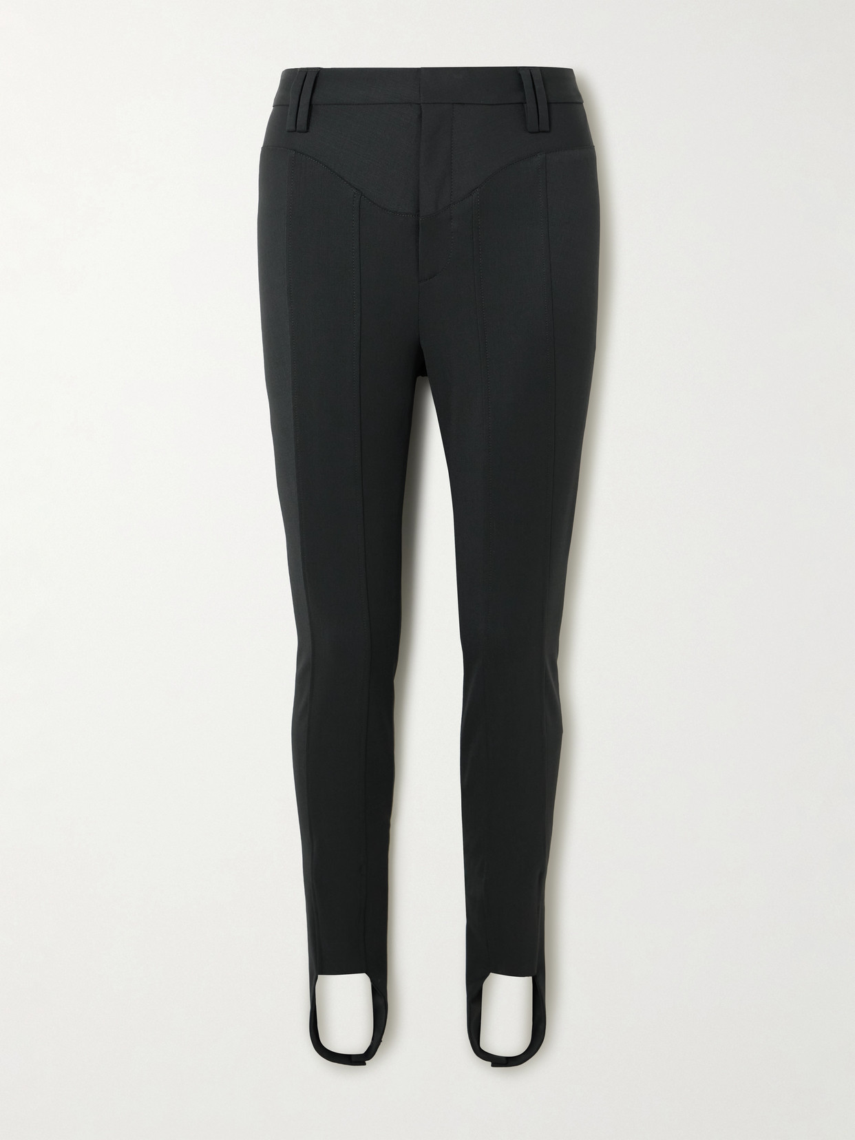 Jean Paul Gaultier Wool-blend Twill Leggings In Black