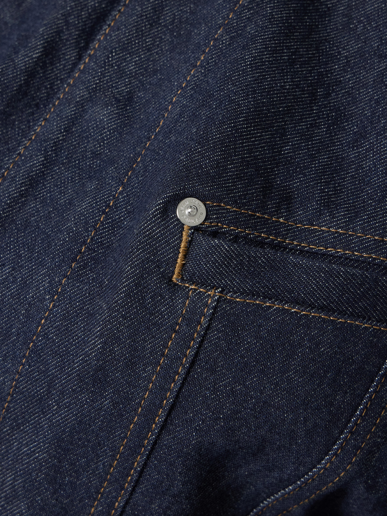 Paneled Topstitched Denim Jacket