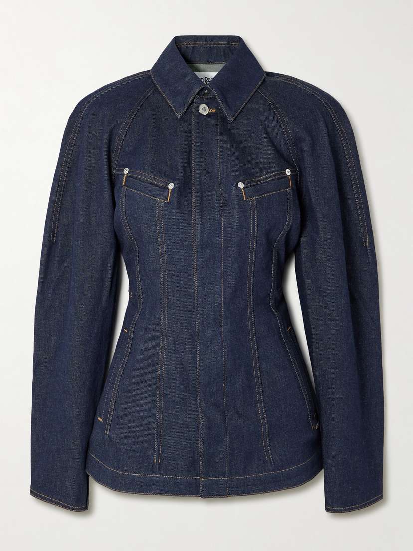 Jean Paul Gaultier Paneled Topstitched Denim Jacket