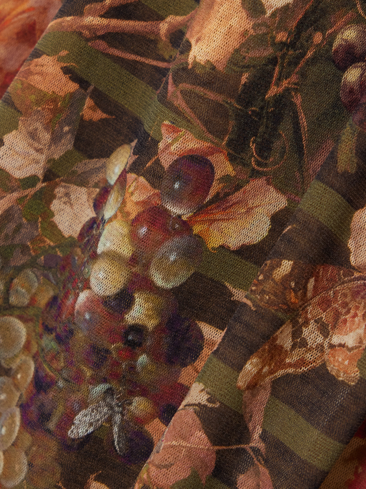 Marinière Grape Printed Mesh Skirt