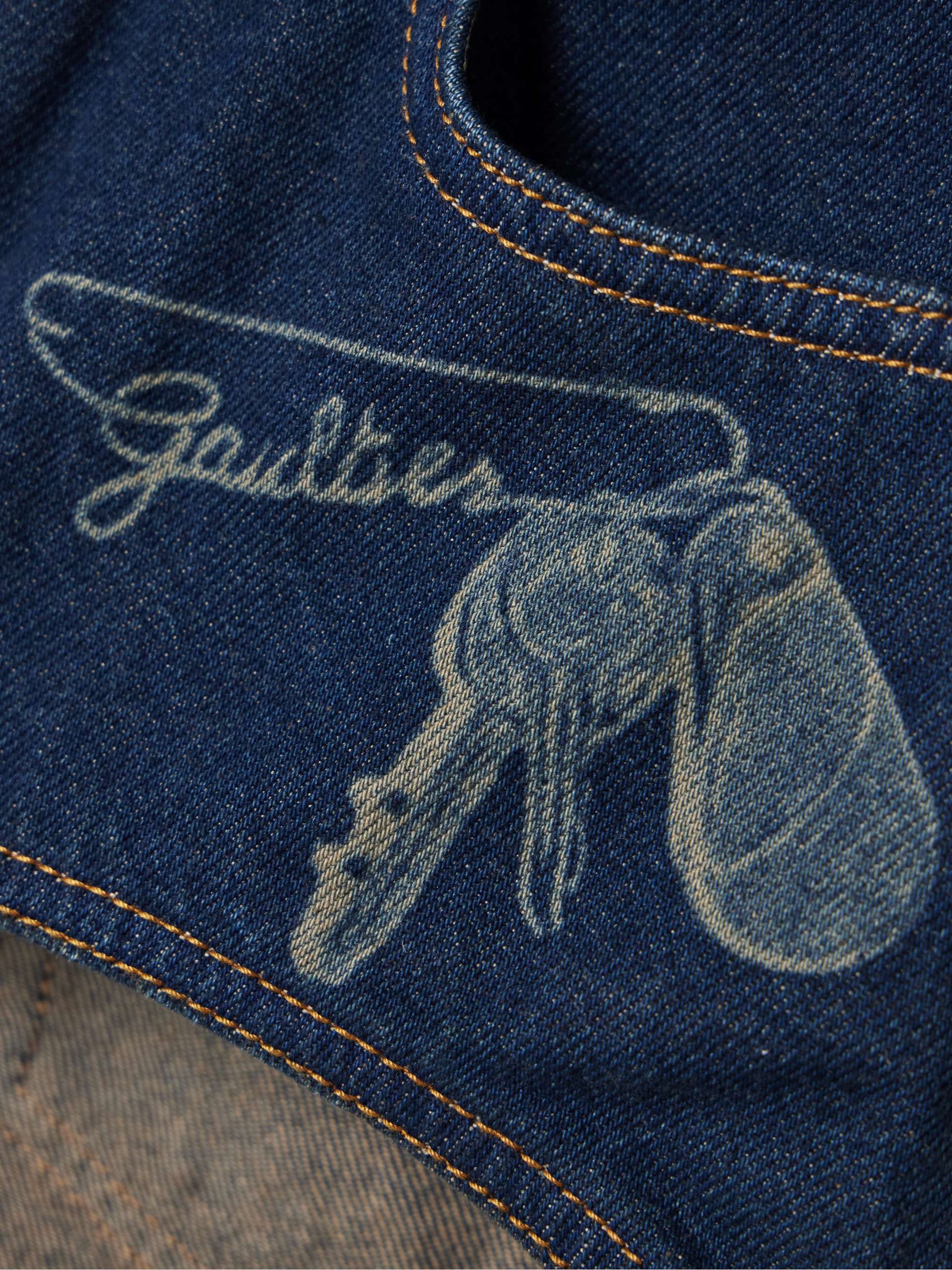 JEAN PAUL GAULTIER Trompe-l'œil printed denim shorts | NET-A-PORTER