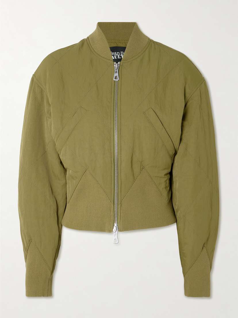 Jean Paul Gaultier Paneled Quilted Recycled-shell Bomber Jacket