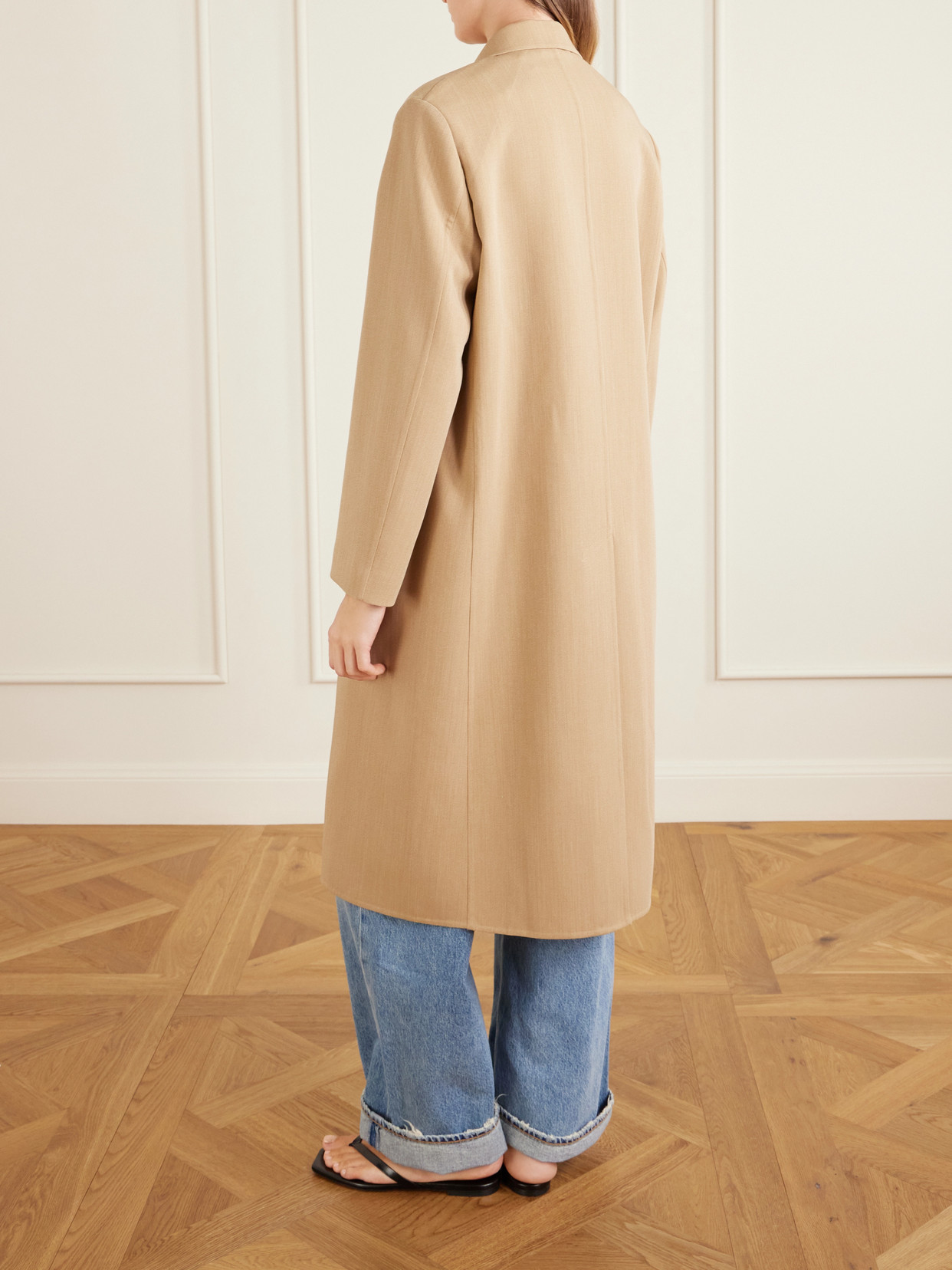 Wool-Blend Gabardine Coat