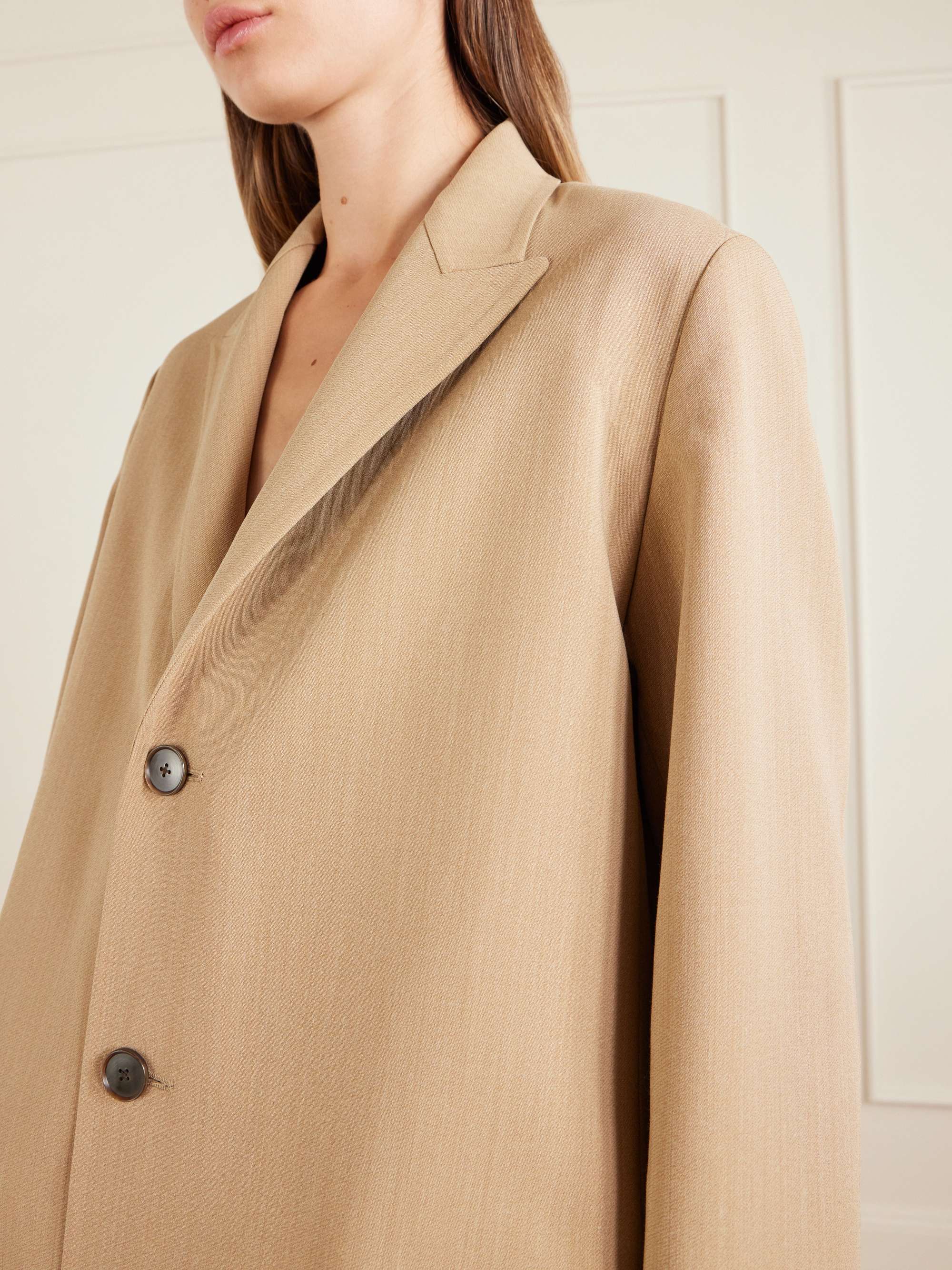 AURALEE Wool-blend gabardine coat | NET-A-PORTER