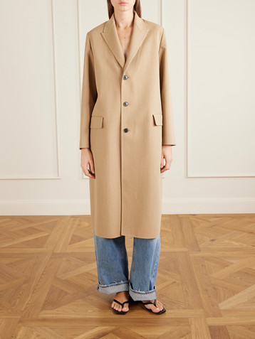 AURALEE Wool-blend gabardine coat