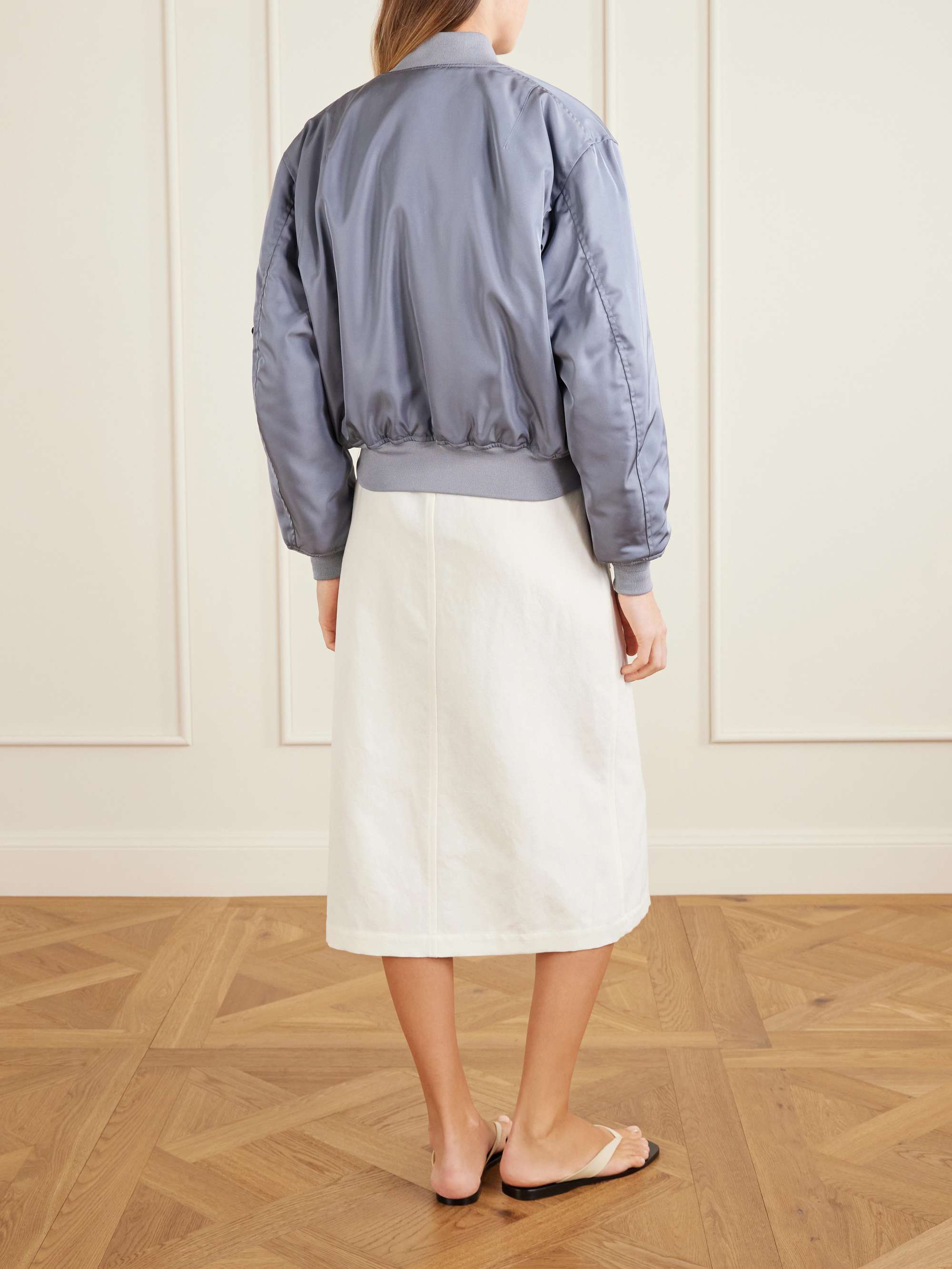 AURALEE Silk-twill bomber jacket | NET-A-PORTER