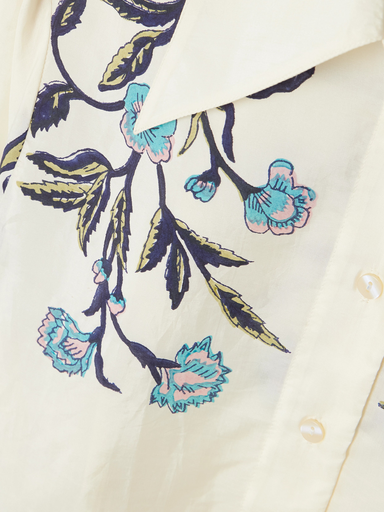 Alix Of Bohemia Dana Floral-print Silk Crepe De Chine Shirt In White