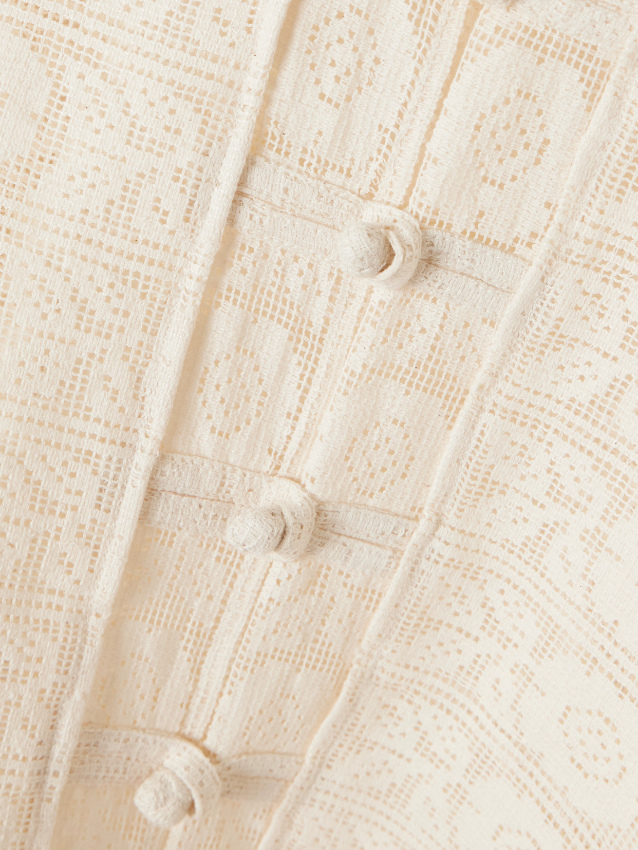 Alix Of Bohemia Artemis Ruffled Cotton-lace Shirt In Yellow