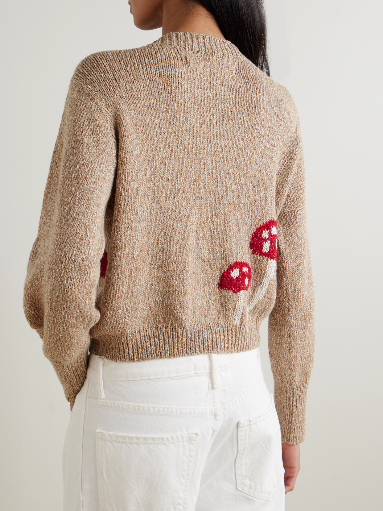 Alix Of Bohemia Sammi Intarsia-knit Alpaca, Wool And Cotton-blend Cardigan In Brown