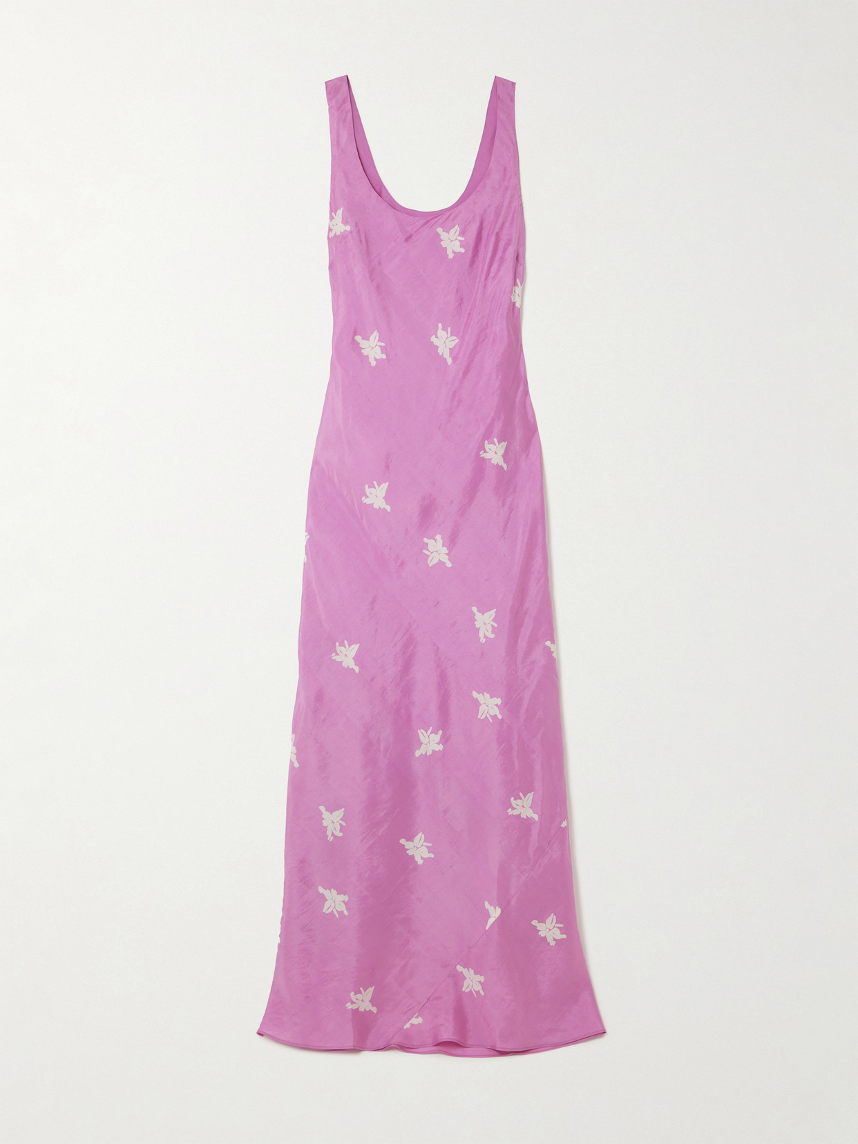 Alix Of Bohemia Jasmine Floral-print Silk Midi Dress In Pink