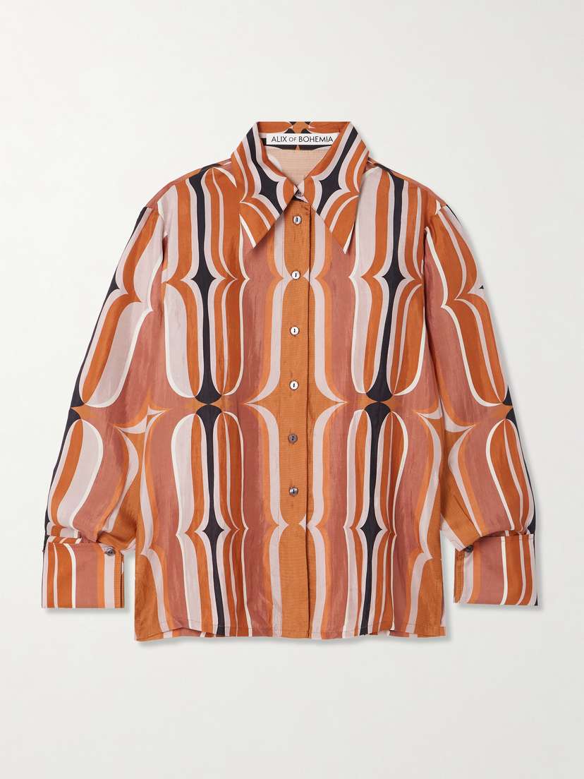 ALIX OF BOHEMIA Dana Printed Silk Shirt